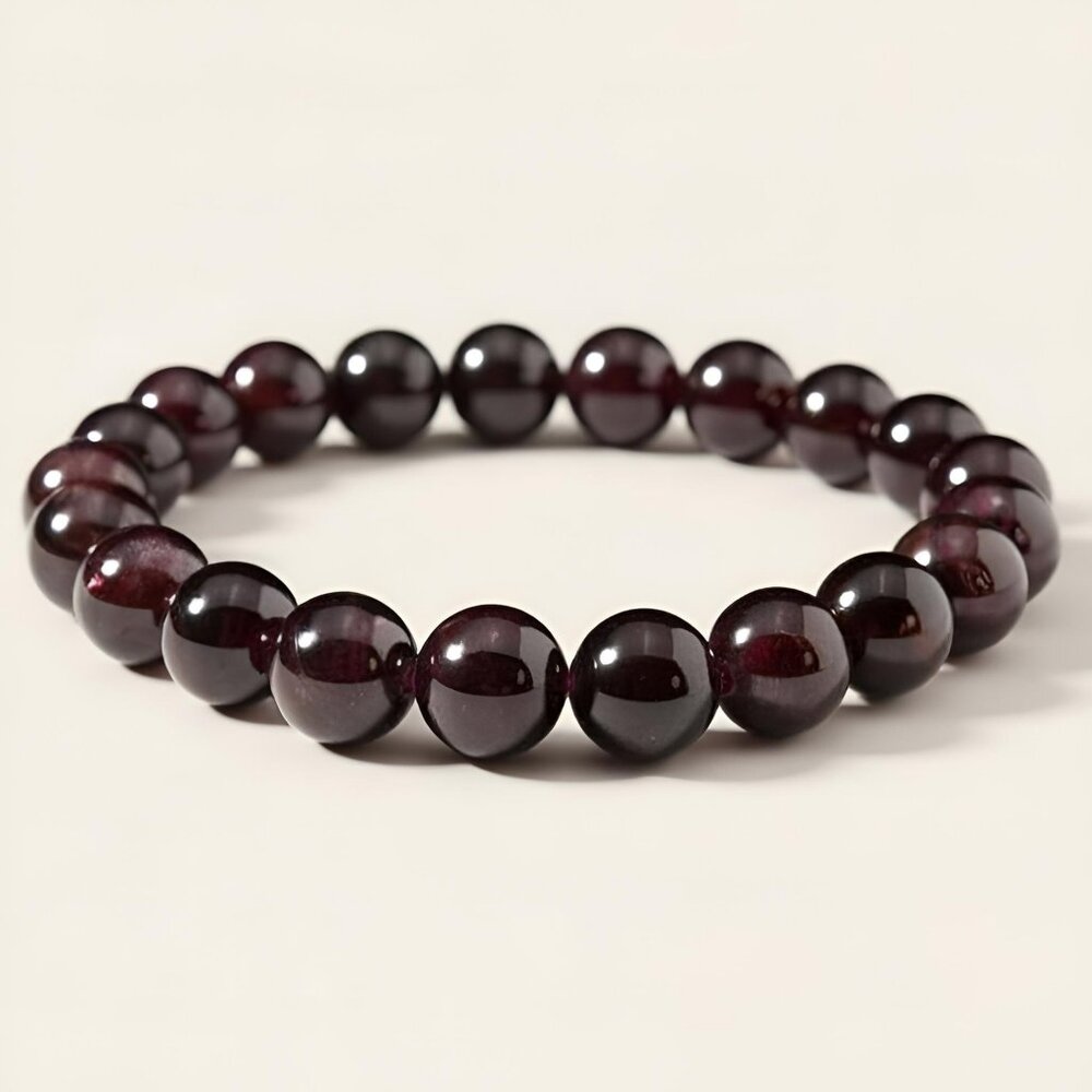 Natural Red Garnet Gemstone Bracelet